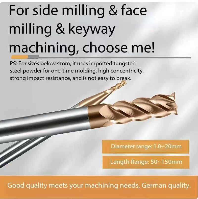 HRC 60 tungsten steel milling cutter bulk