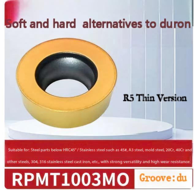 RPMT1003MO R5 thin version carbide insert with DU groove